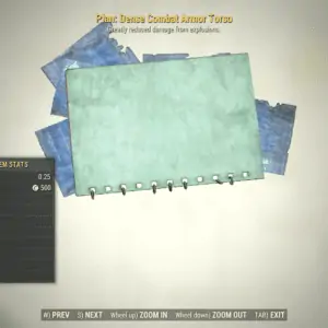Screenshot of a Fallout 76 item for PC & Steam players, showing the stats.