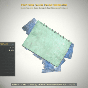 Screenshot of a Fallout 76 item for PC & Steam players, showing the stats.