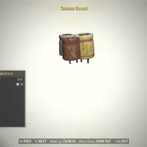 Screenshot of a Fallout 76 item for PC & Steam players, showing the stats.