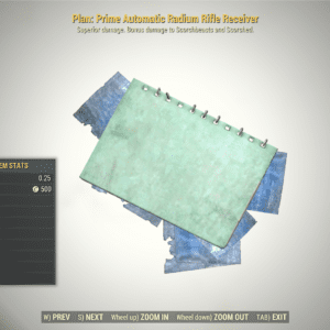 Screenshot of a Fallout 76 item for PC & Steam players, showing the stats.