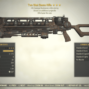 Screenshot of a Fallout 76 item for PC & Steam players, showing the stats.