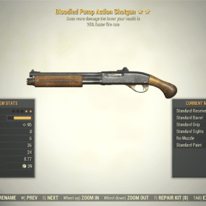 Screenshot of a Fallout 76 item for PC & Steam players, showing the stats.