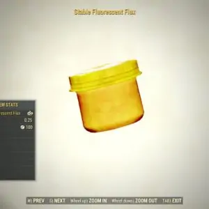 Screenshot of a Fallout 76 item for PC & Steam players, showing the stats.