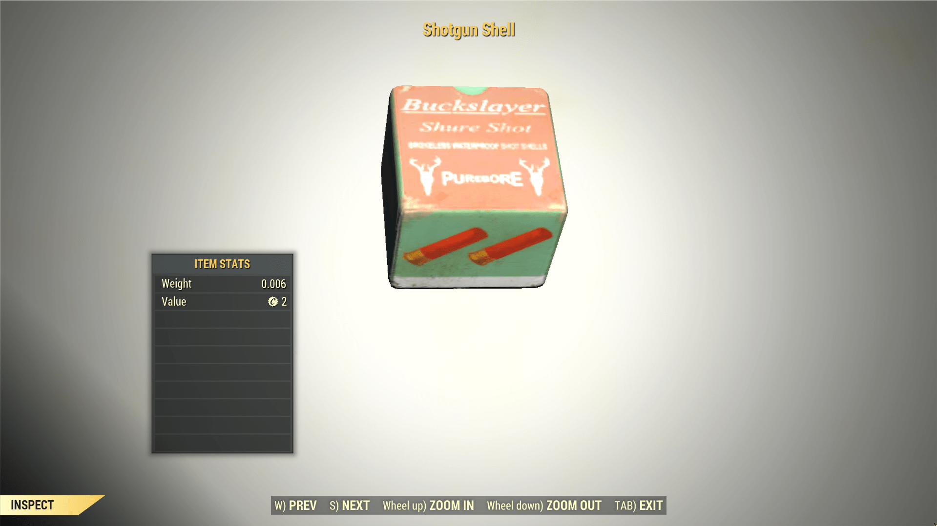 Screenshot of a Fallout 76 item for PC & Steam players, showing the stats.