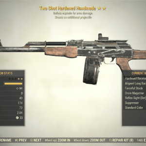 Screenshot of a Fallout 76 item for PC & Steam players, showing the stats.