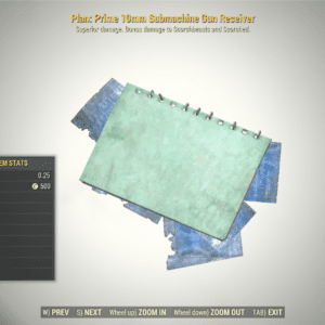Screenshot of a Fallout 76 item for PC & Steam players, showing the stats.