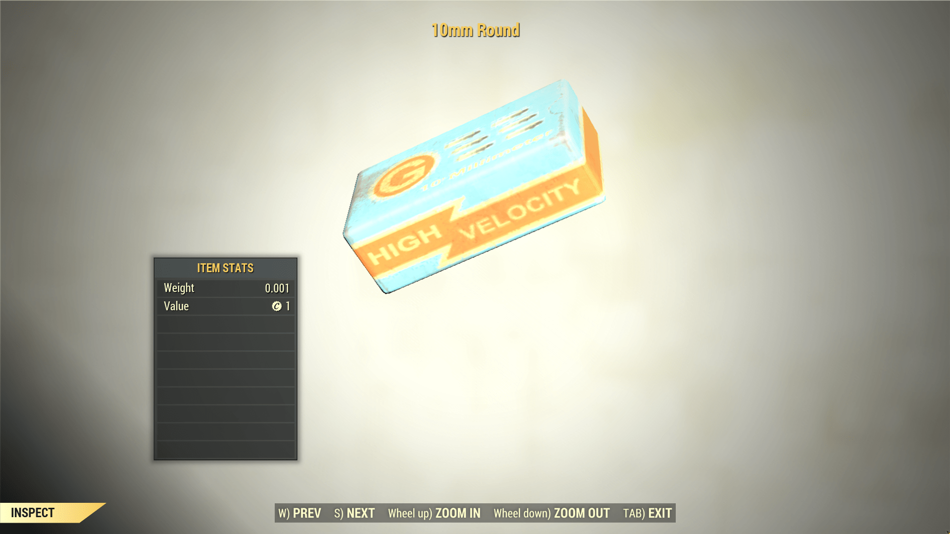 Screenshot of a Fallout 76 item for PC & Steam players, showing the stats.