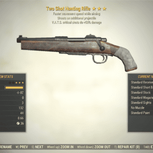 Screenshot of a Fallout 76 item for PC & Steam players, showing the stats.