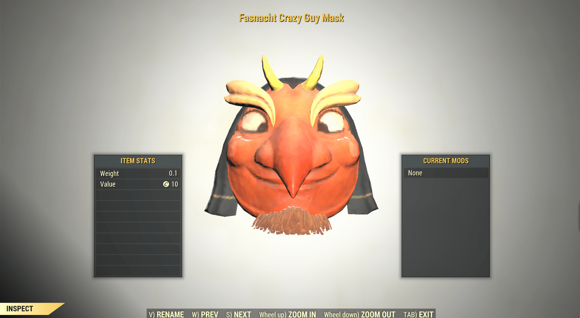 Screenshot of a Fallout 76 item for PC & Steam players, showing the stats.