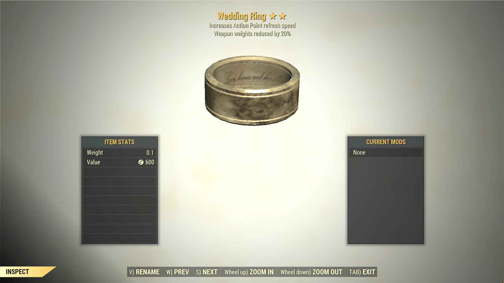 Screenshot of a Fallout 76 item for PC & Steam players, showing the stats.