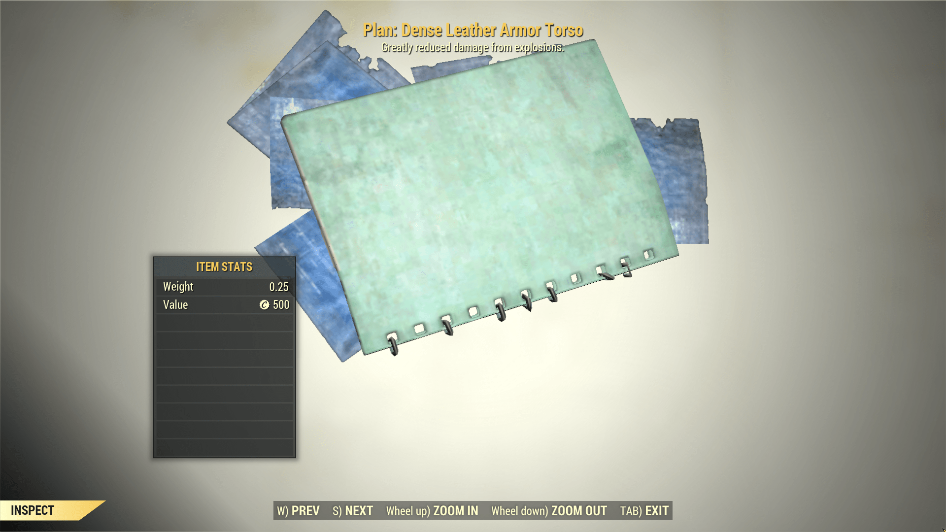 Screenshot of a Fallout 76 item for PC & Steam players, showing the stats.