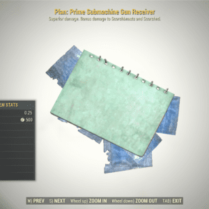 Screenshot of a Fallout 76 item for PC & Steam players, showing the stats.