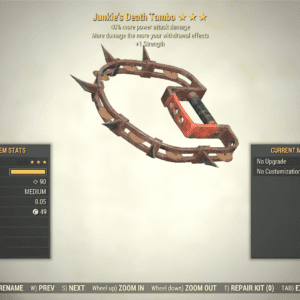 Screenshot of a Fallout 76 item for PC & Steam players, showing the stats.