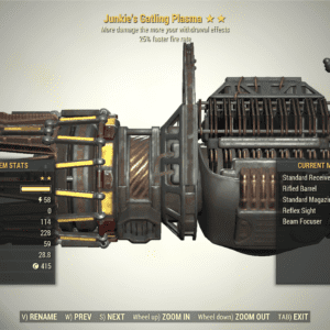 Screenshot of a Fallout 76 item for PC & Steam players, showing the stats.