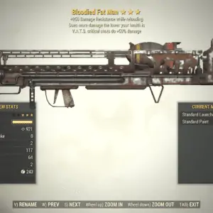 Screenshot of a Fallout 76 item for PC & Steam players, showing the stats.