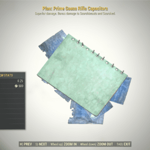 Screenshot of a Fallout 76 item for PC & Steam players, showing the stats.