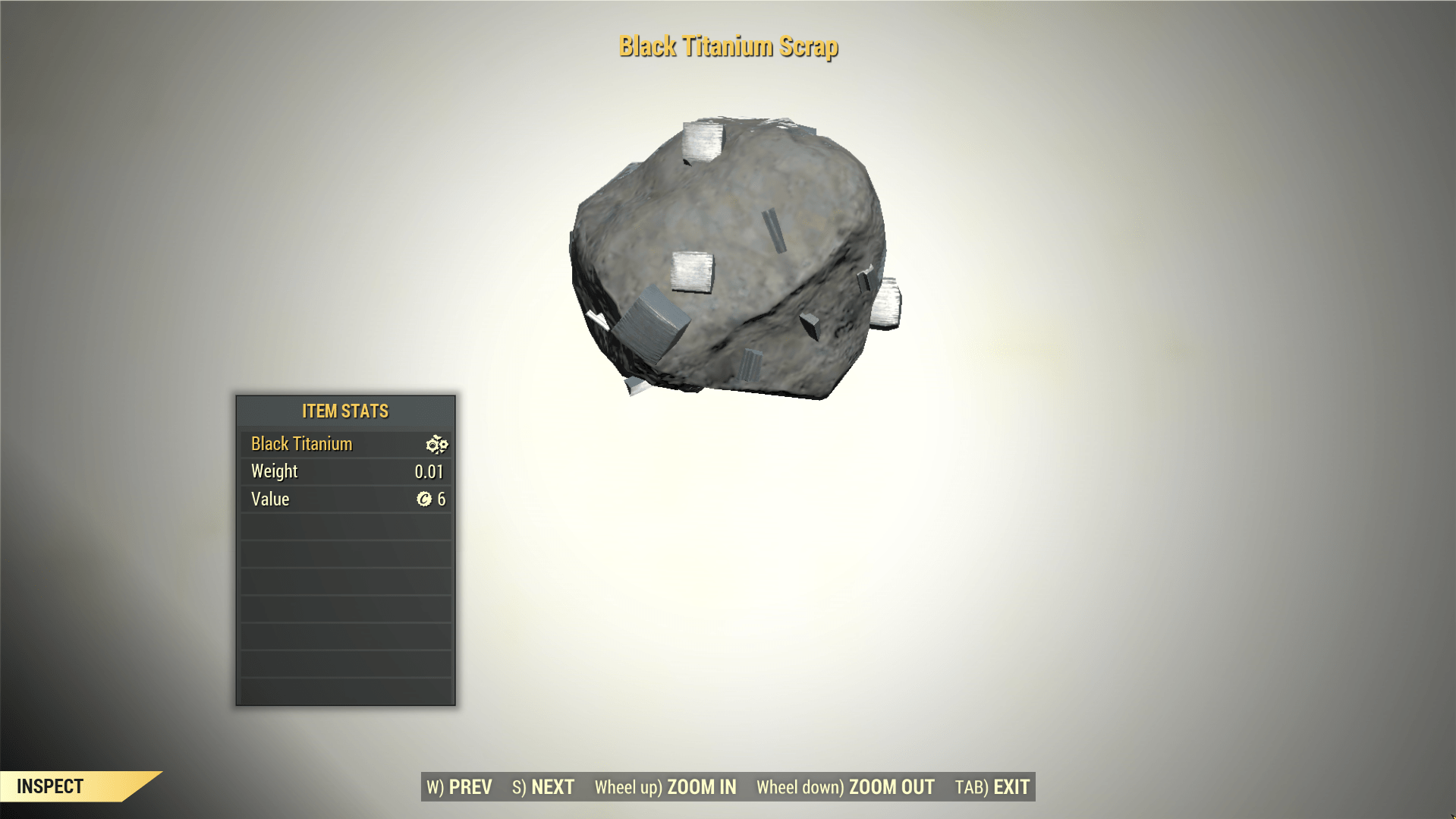 Screenshot of a Fallout 76 item for PC & Steam players, showing the stats.