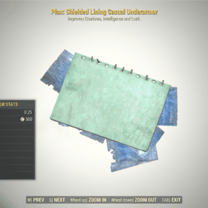 Screenshot of a Fallout 76 item for PC & Steam players, showing the stats.