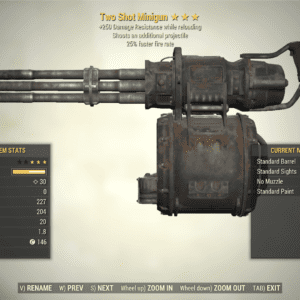 Screenshot of a Fallout 76 item for PC & Steam players, showing the stats.