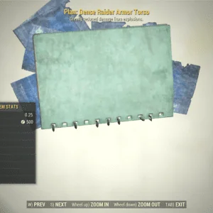 Screenshot of a Fallout 76 item for PC & Steam players, showing the stats.