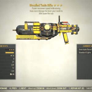 Screenshot of a Fallout 76 item for PC & Steam players, showing the stats.