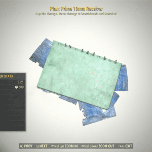Screenshot of a Fallout 76 item for PC & Steam players, showing the stats.
