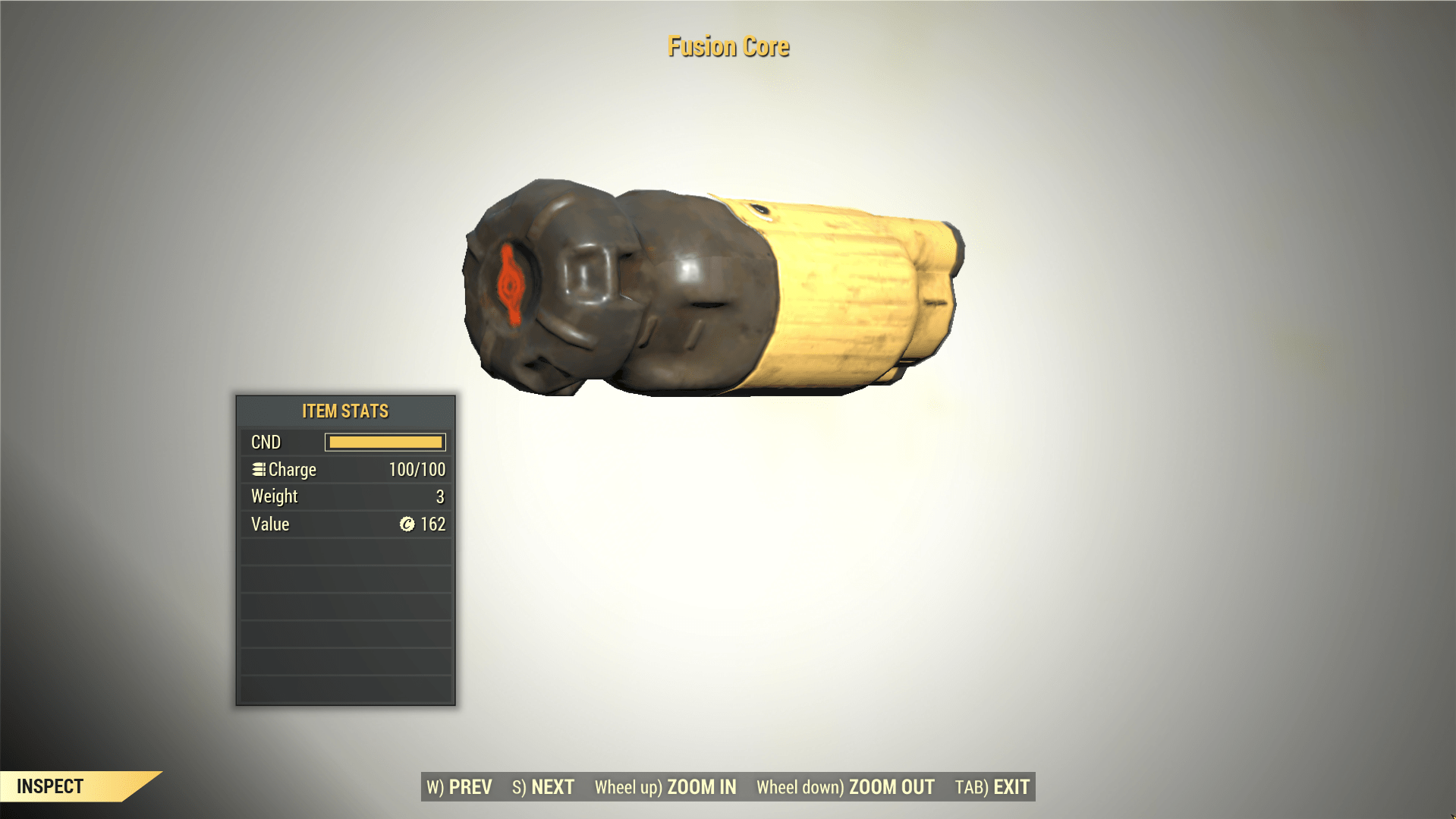 Screenshot of a Fallout 76 item for PC & Steam players, showing the stats.
