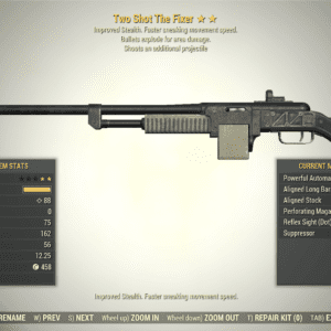 Screenshot of a Fallout 76 item for PC & Steam players, showing the stats.