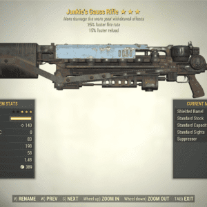Screenshot of a Fallout 76 item for PC & Steam players, showing the stats.