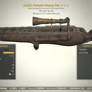 Screenshot of a Fallout 76 item for PC & Steam players, showing the stats.