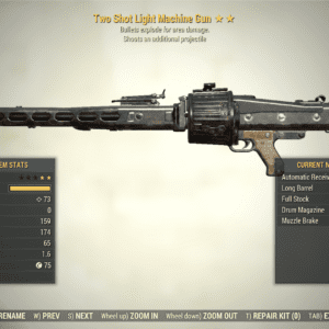 Screenshot of a Fallout 76 item for PC & Steam players, showing the stats.