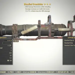 Screenshot of a Fallout 76 item for PC & Steam players, showing the stats.