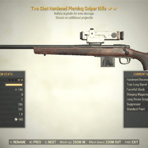 Screenshot of a Fallout 76 item for PC & Steam players, showing the stats.