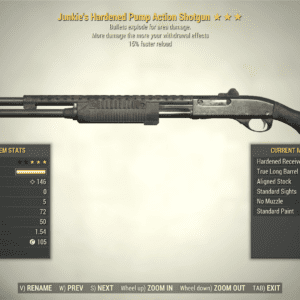Screenshot of a Fallout 76 item for PC & Steam players, showing the stats.