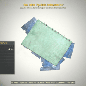 Screenshot of a Fallout 76 item for PC & Steam players, showing the stats.