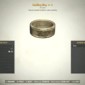 Screenshot of a Fallout 76 item for PC & Steam players, showing the stats.