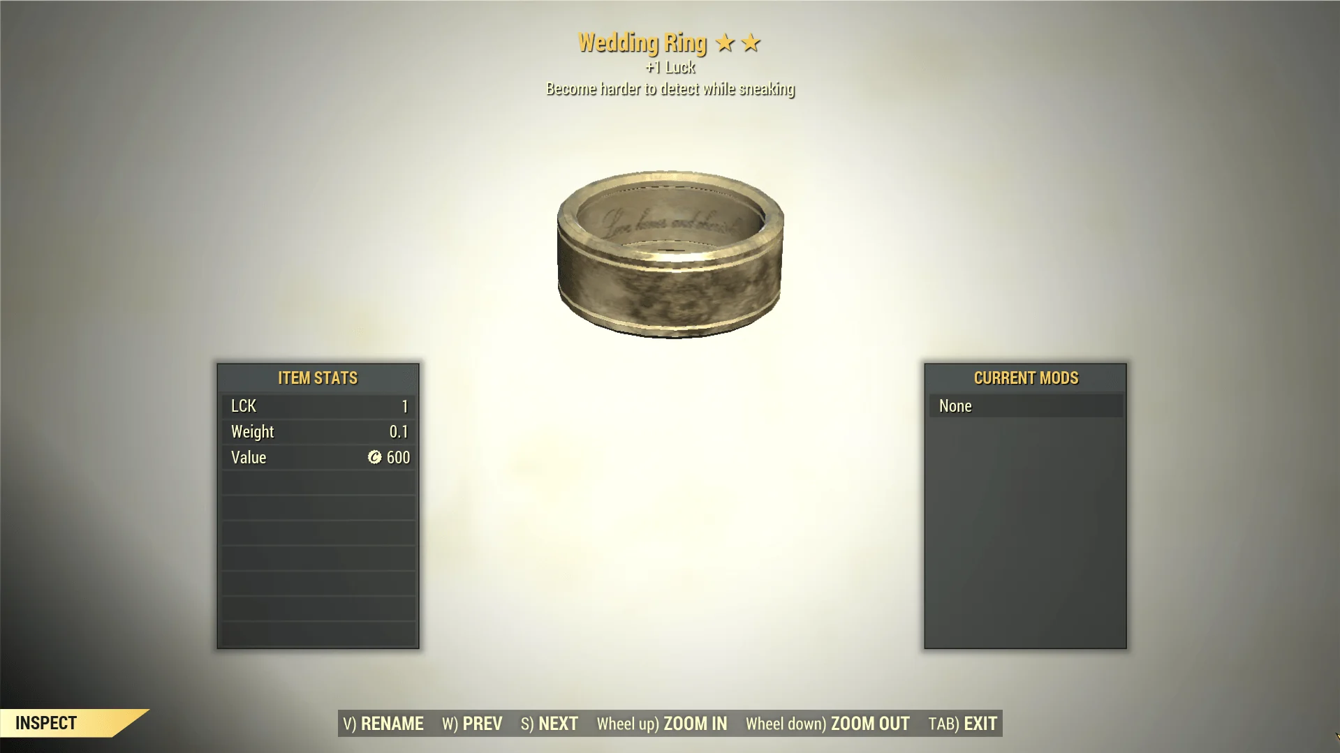 Screenshot of a Fallout 76 item for PC & Steam players, showing the stats.
