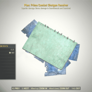 Screenshot of a Fallout 76 item for PC & Steam players, showing the stats.