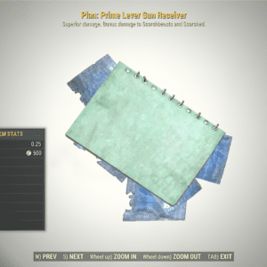 Screenshot of a Fallout 76 item for PC & Steam players, showing the stats.