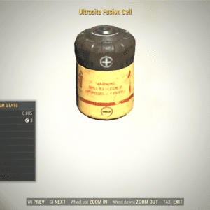 Screenshot of a Fallout 76 item for PC & Steam players, showing the stats.