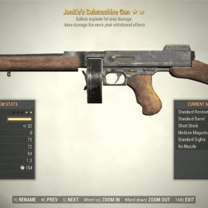 Screenshot of a Fallout 76 item for PC & Steam players, showing the stats.
