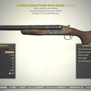 Screenshot of a Fallout 76 item for PC & Steam players, showing the stats.
