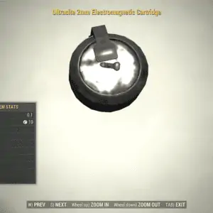 Screenshot of a Fallout 76 item for PC & Steam players, showing the stats.