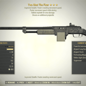 Screenshot of a Fallout 76 item for PC & Steam players, showing the stats.
