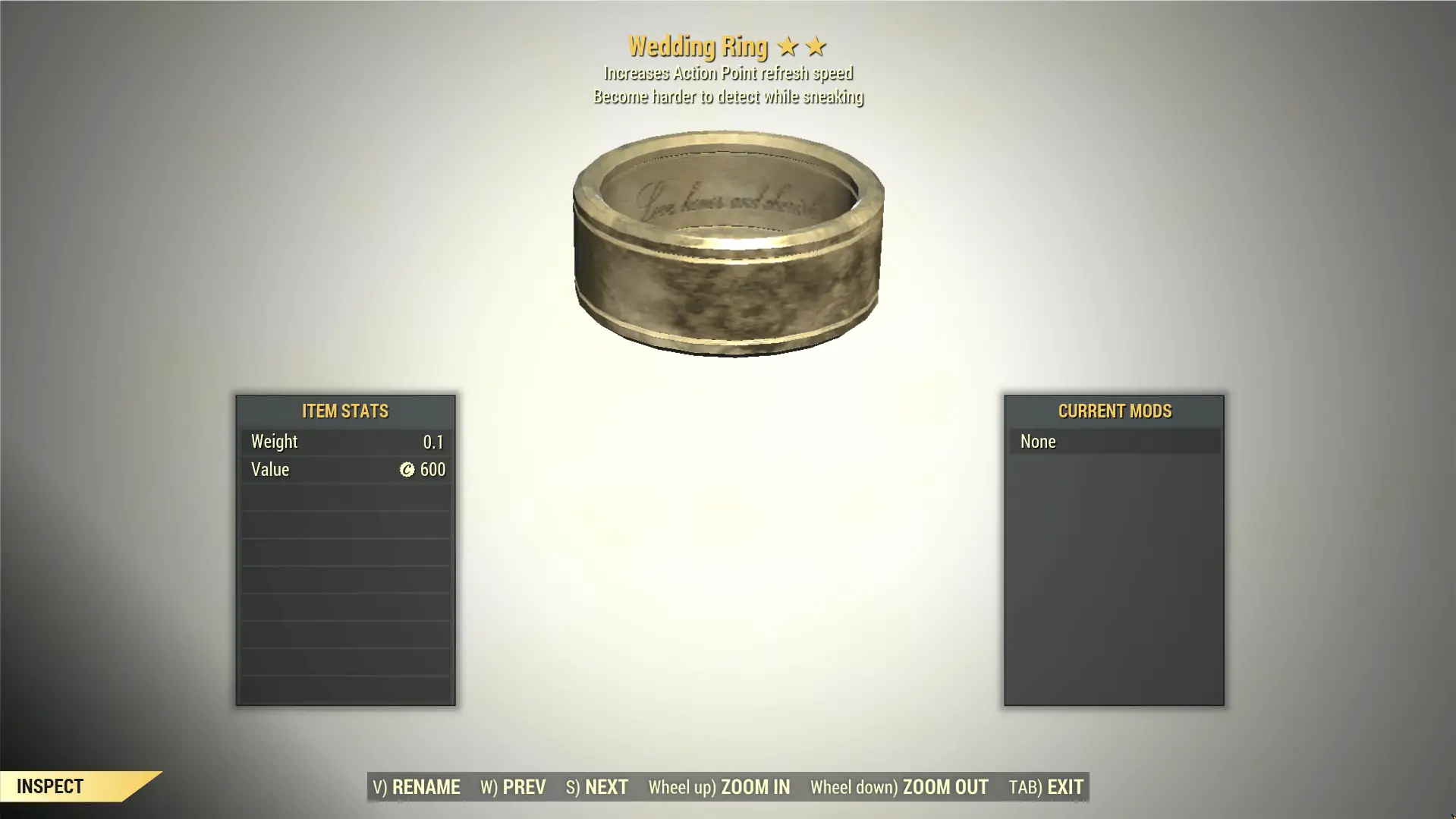 Screenshot of a Fallout 76 item for PC & Steam players, showing the stats.