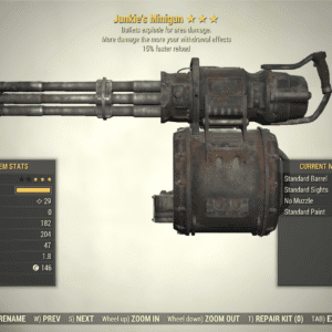 Screenshot of a Fallout 76 item for PC & Steam players, showing the stats.