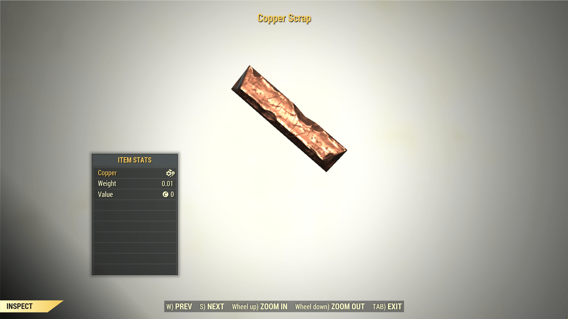 Screenshot of a Fallout 76 item for PC & Steam players, showing the stats.
