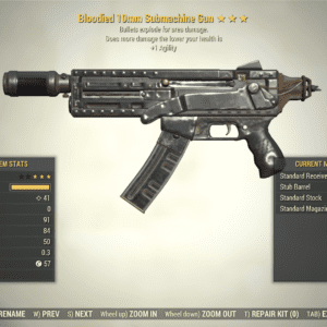 Screenshot of a Fallout 76 item for PC & Steam players, showing the stats.