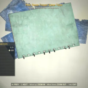 Screenshot of a Fallout 76 item for PC & Steam players, showing the stats.
