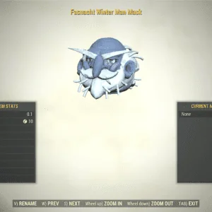 Screenshot of a Fallout 76 item for PC & Steam players, showing the stats.